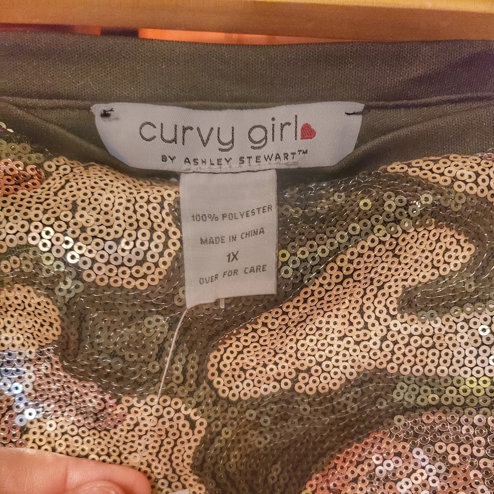 Camo Sequined Miniskirt
